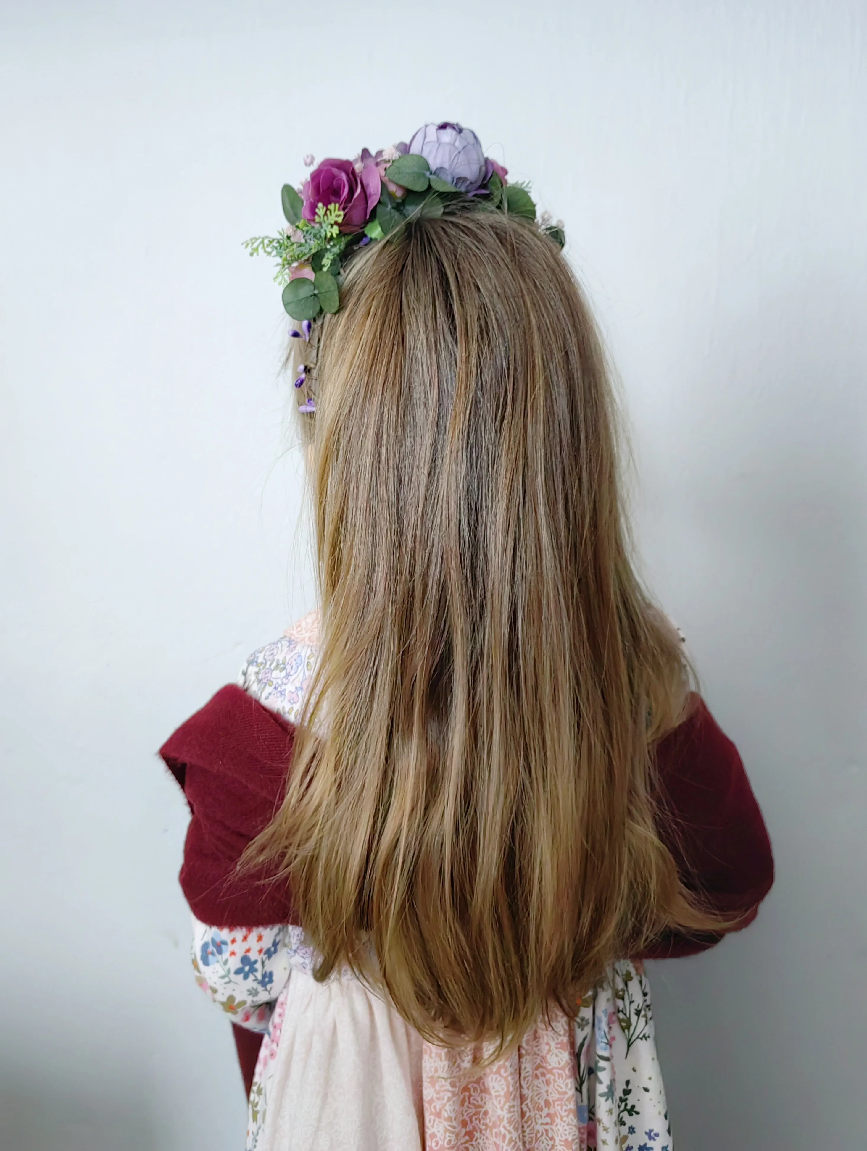 Purple kids flower headband