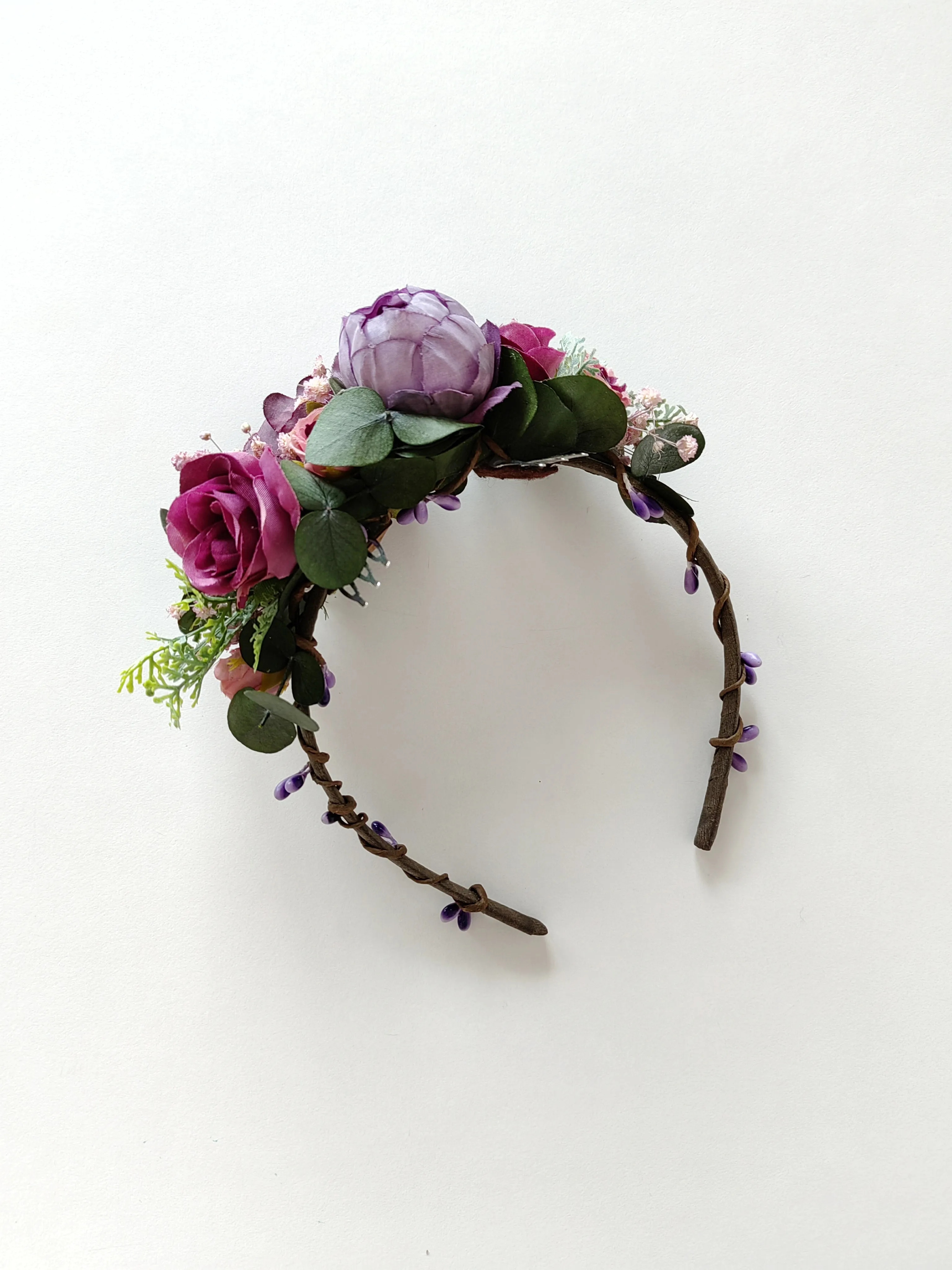 Purple kids flower headband