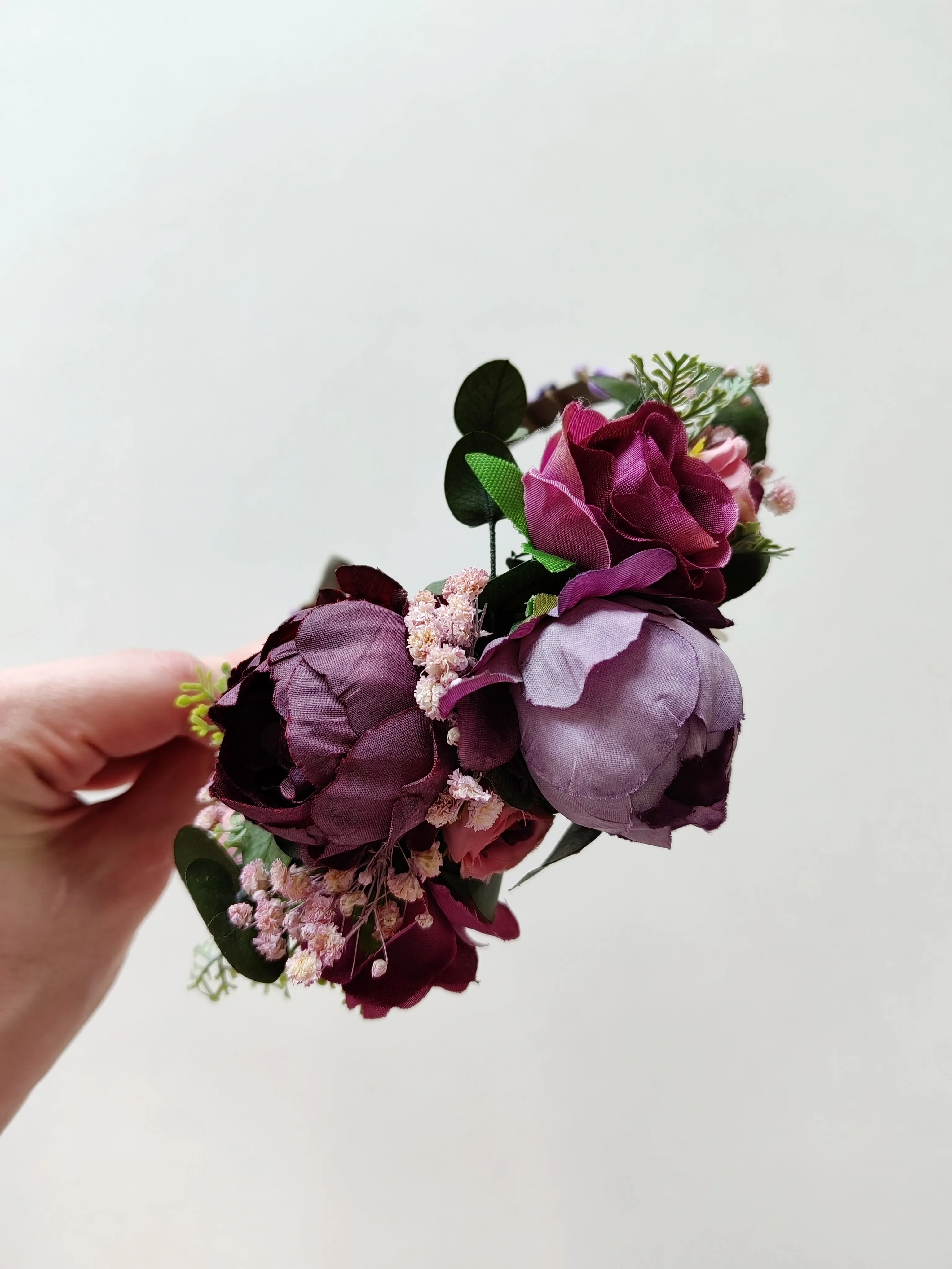 Purple kids flower headband