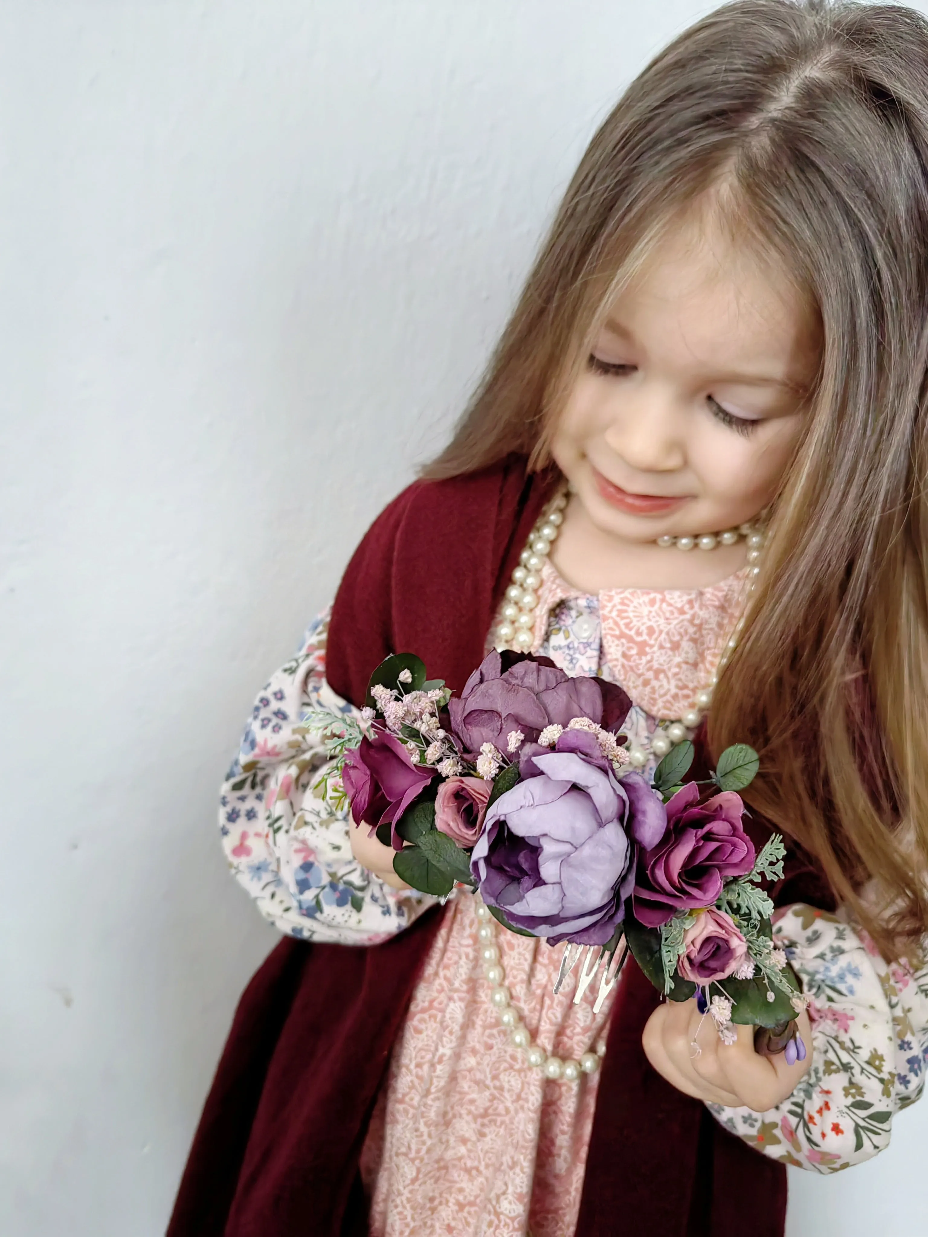 Purple kids flower headband