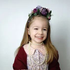 Purple kids flower headband