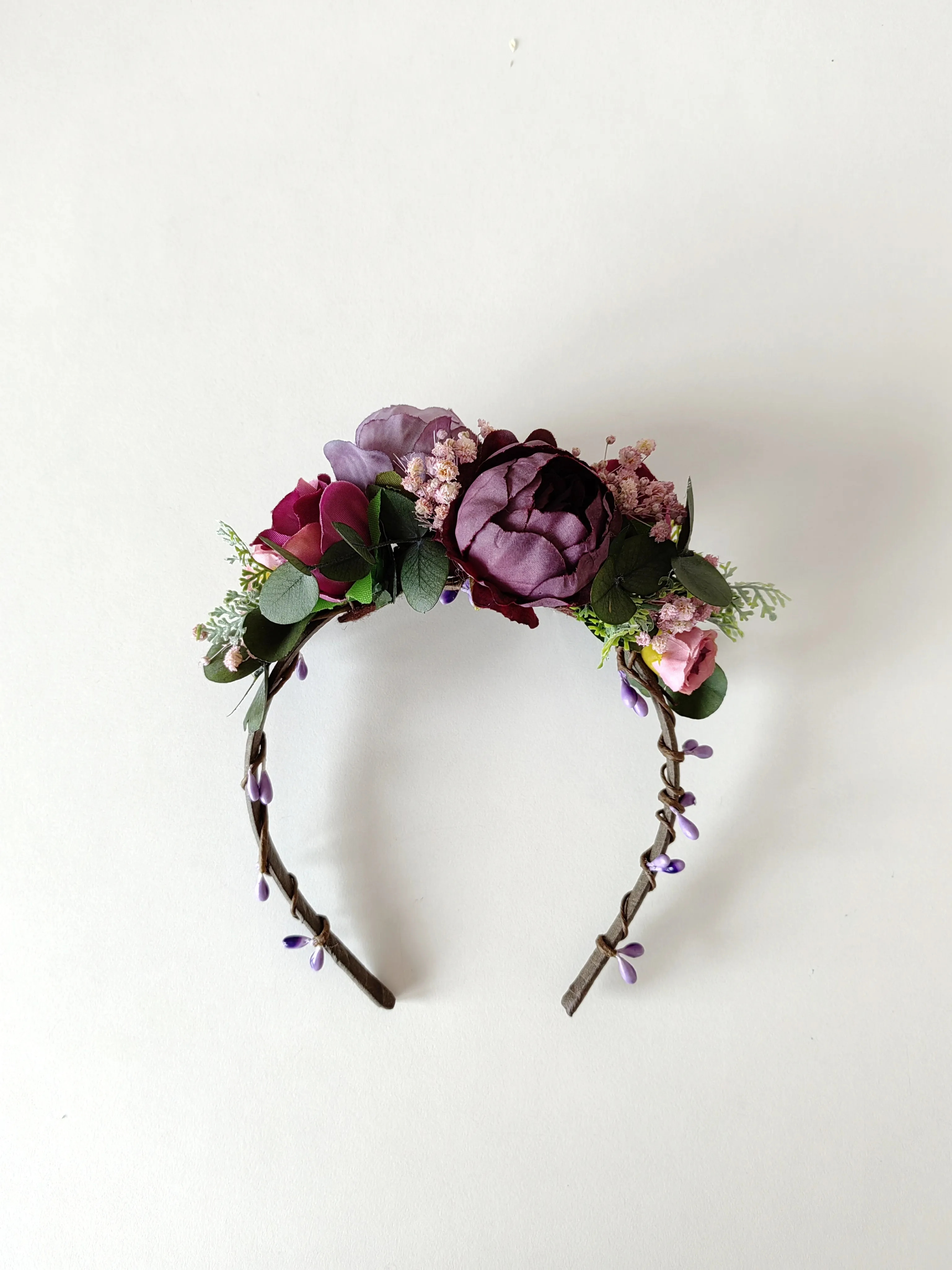 Purple kids flower headband