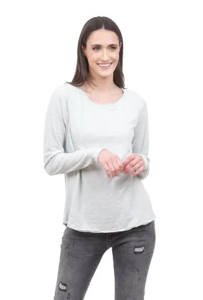 Raglan Crew-Neck Tee, Light Moss