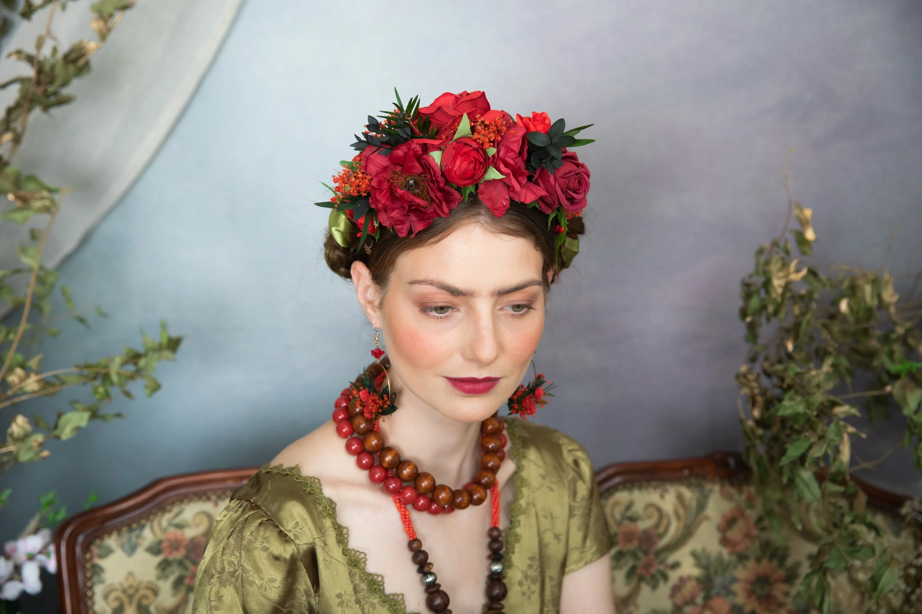 Red Frida Kahlo headband