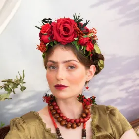 Red Frida Kahlo headband