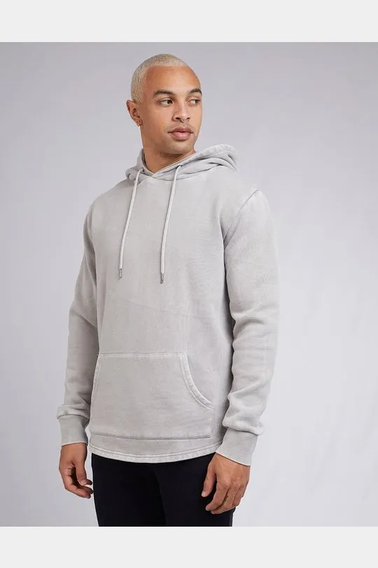 Silent theory curved hem hoody - grey marle
