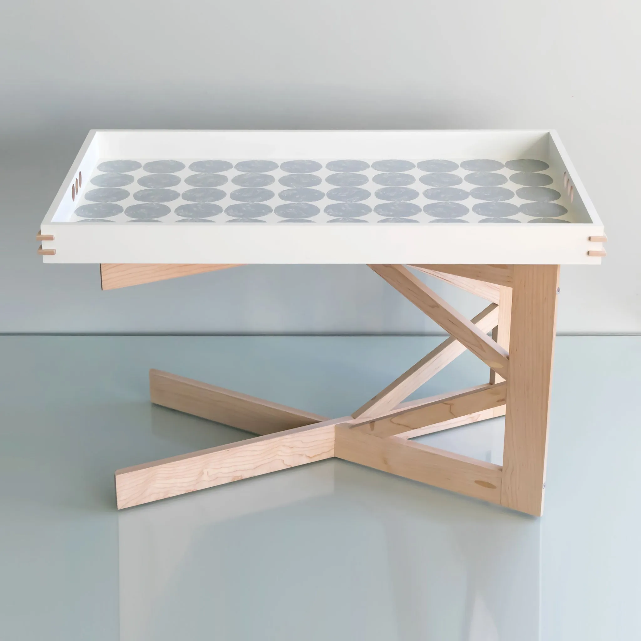 Tray stand | large maple handmade USA