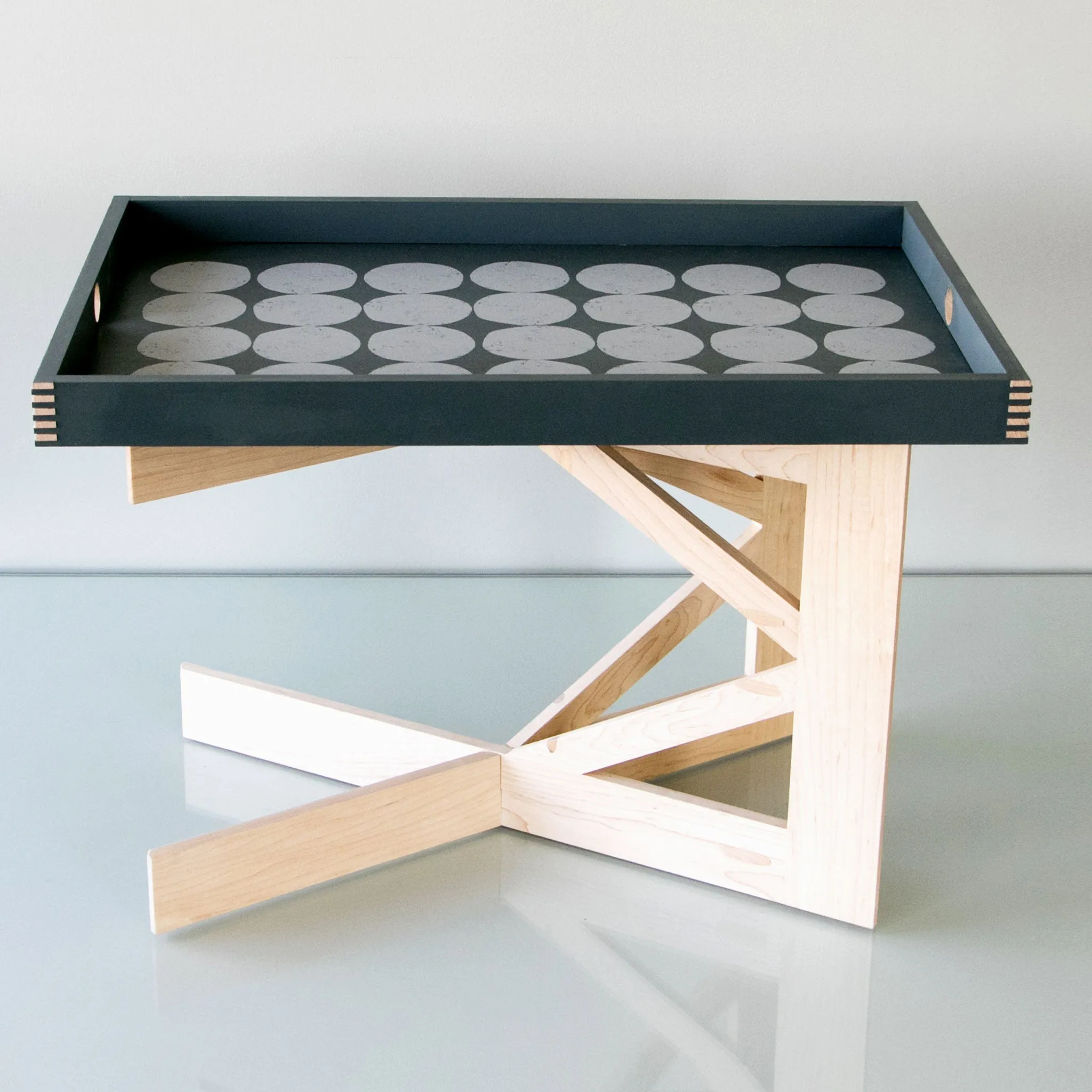 Tray stand | small maple handmade USA