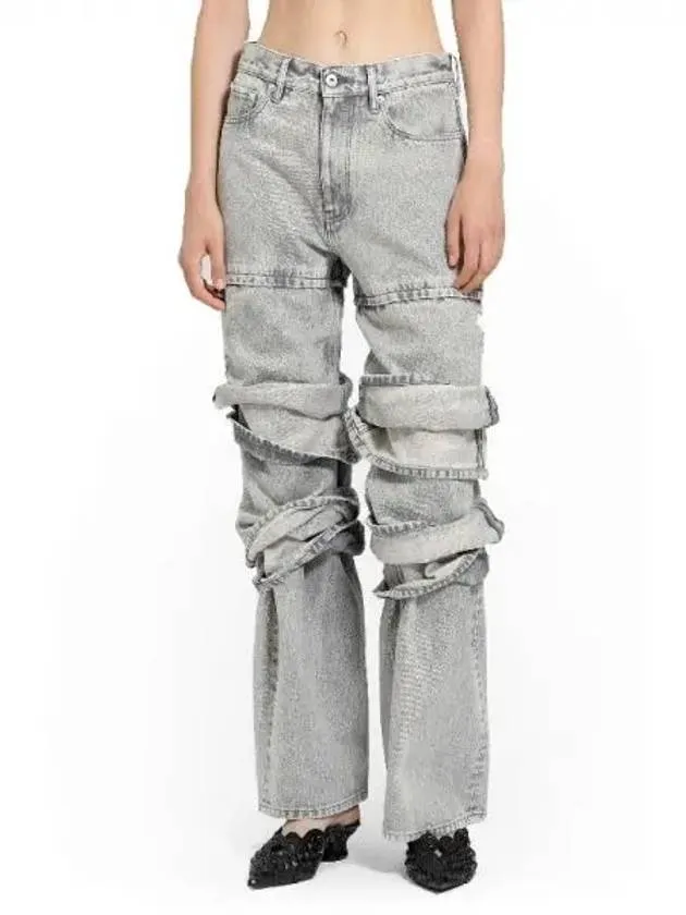 Y PROJECT Drape Cuff Biker Denim Pants 271282