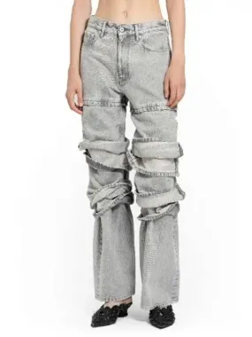Y PROJECT Drape Cuff Biker Denim Pants 271282